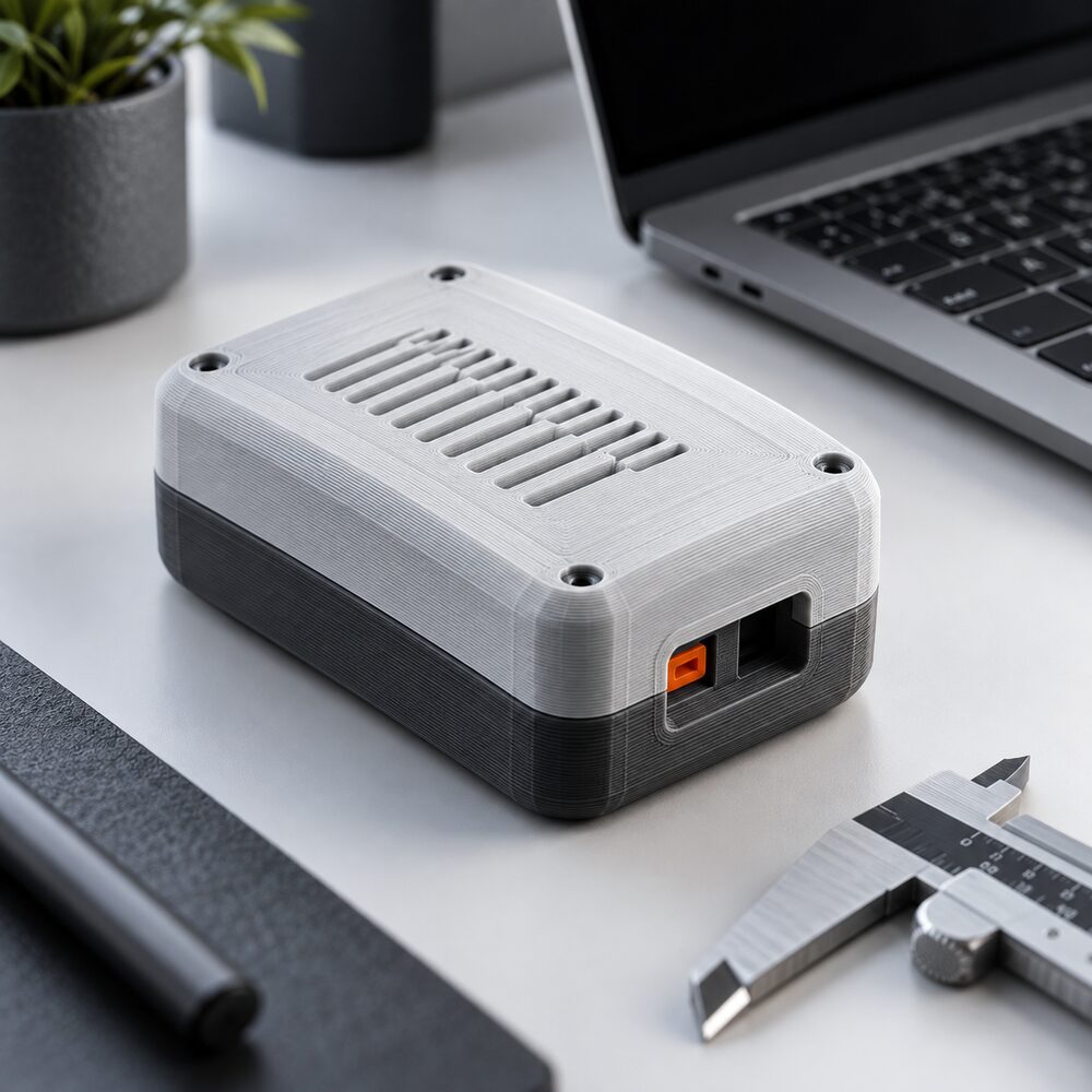 3D-gedruckter Funktionsprototyp eines Gerätegehäuses